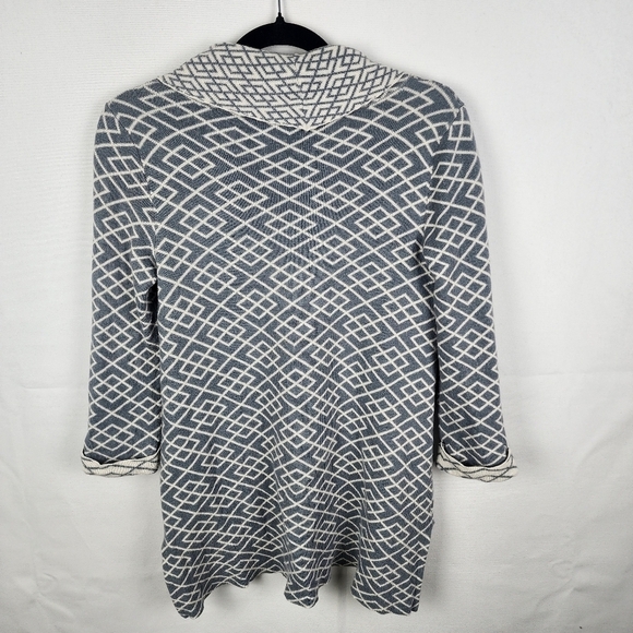 Anthropologie Moth Alpaca Blend Geometric Print Galena Cowl Neck Sweater Size XS - Picture 3 of 8